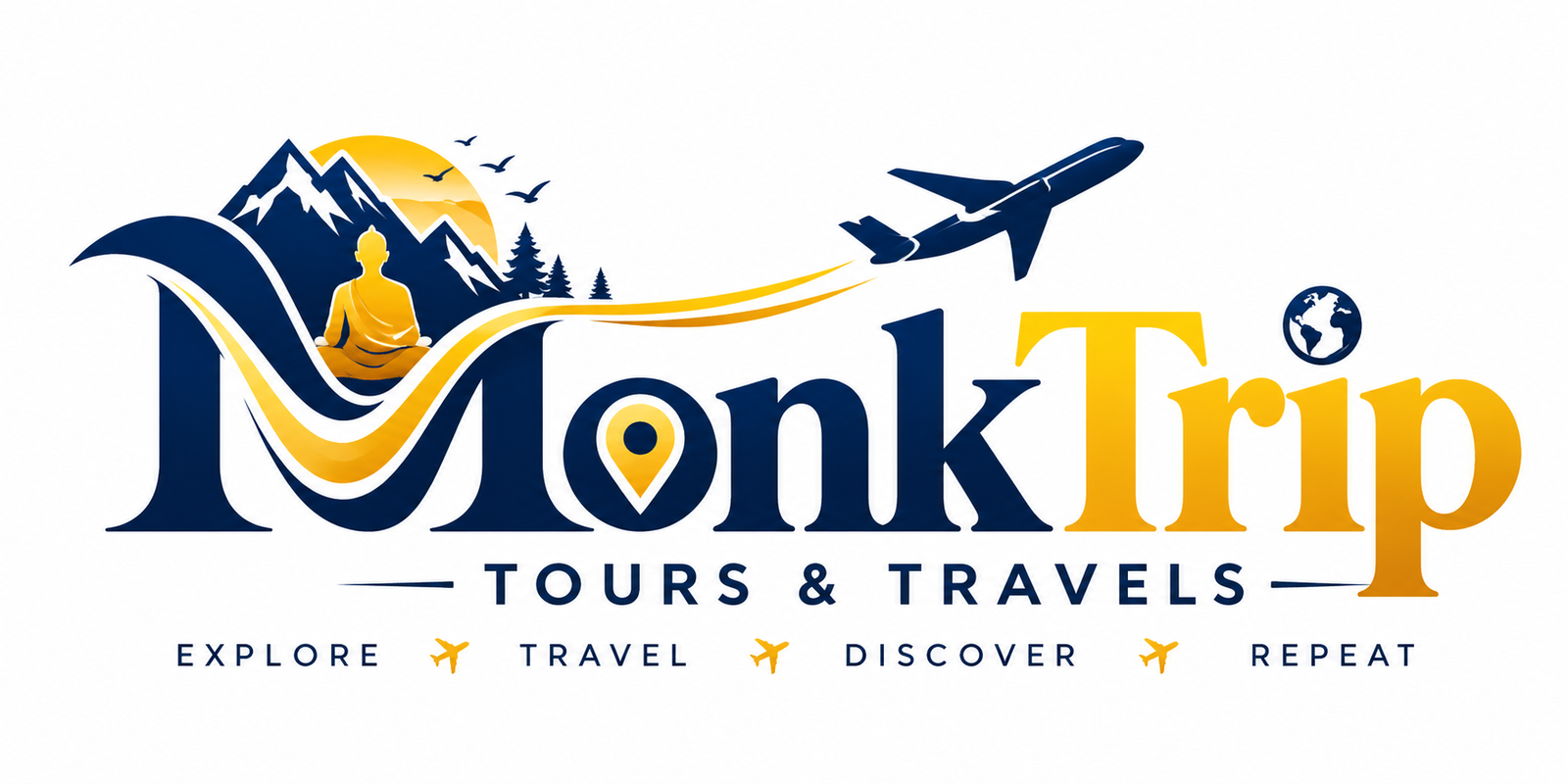 MonkTrip Tours and Travels logo